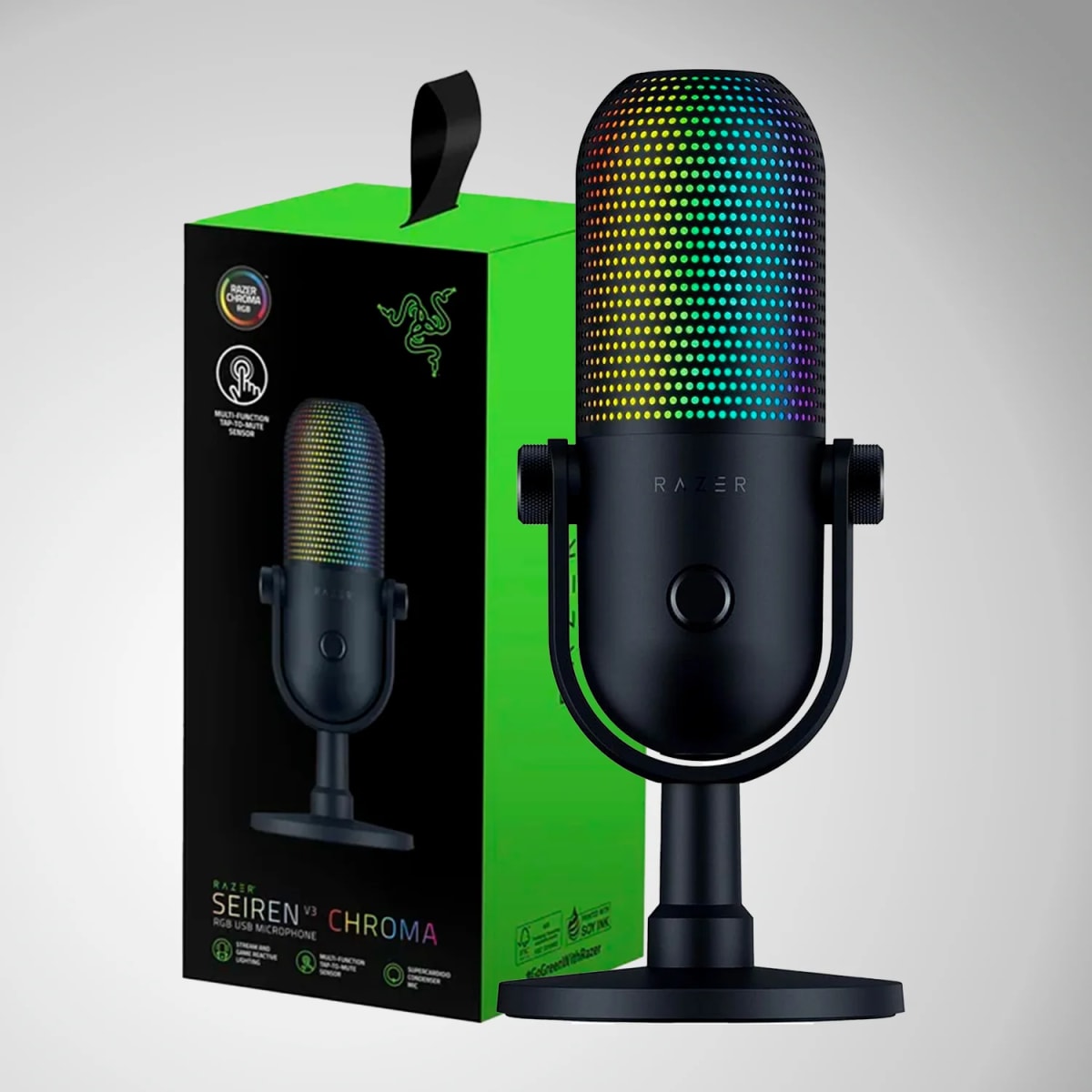 MICROFONO RAZER SEIREN V3 CHROMA RGB NEGRO RGB (RZ19-05060100-R3U1) (NT8)1