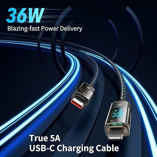 CABLE DE CARGA/DATOS PARA IPHONE MCDODO DIGITAL PRO TIPO-C A LIGHTNING 36W 1.2M AUTOAPAGADO (CA-360)3
