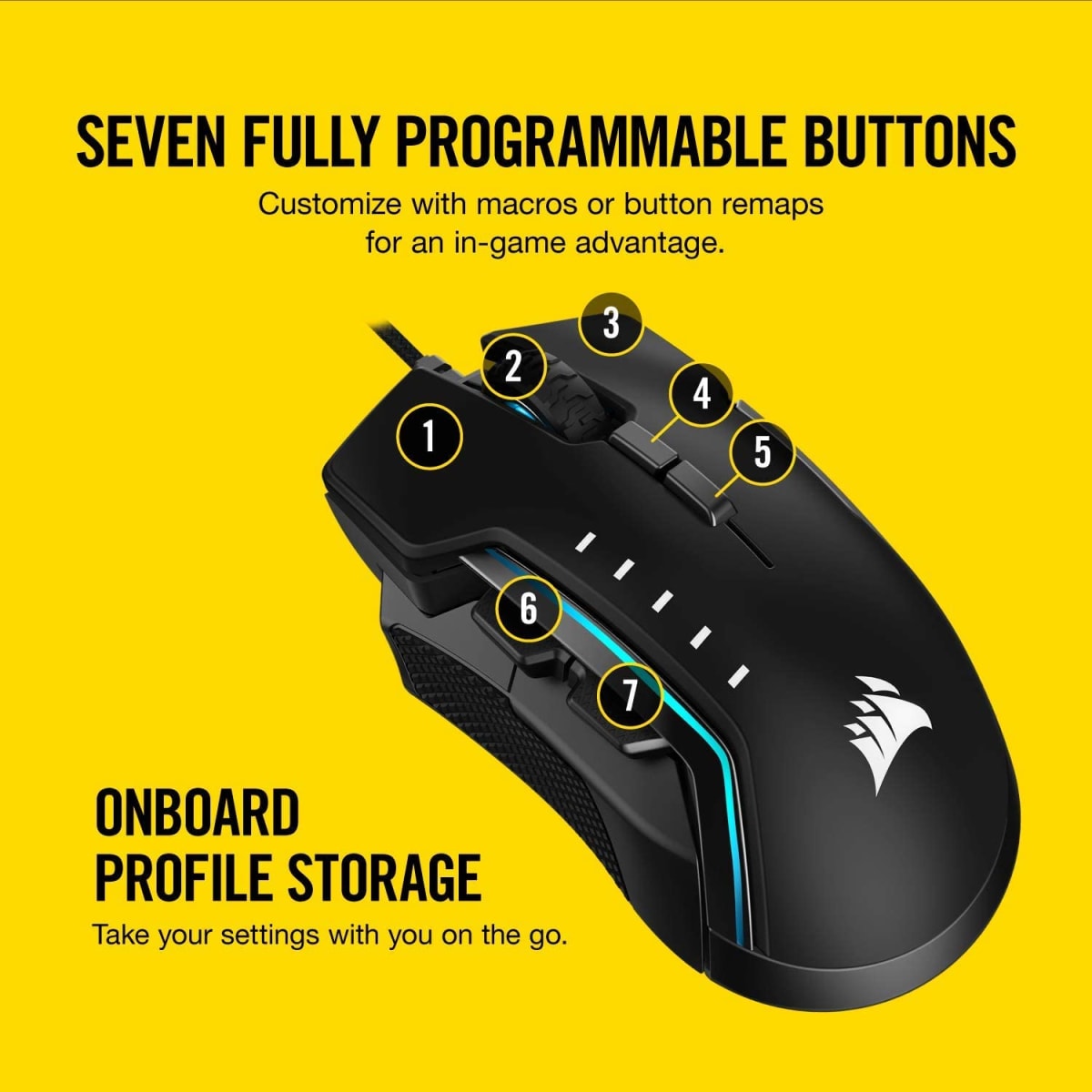 MOUSE CORSAIR GLAIVE RGB PRO (CH-9302211-NA)5