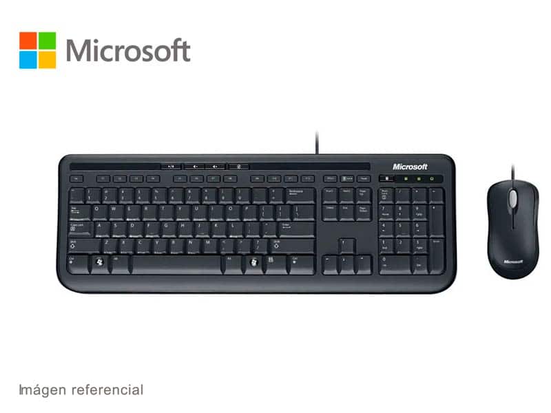 KIT TECLADO MICROSOFT DESKTOP 600 RETAIL CABLEADO (APB-00004) 0