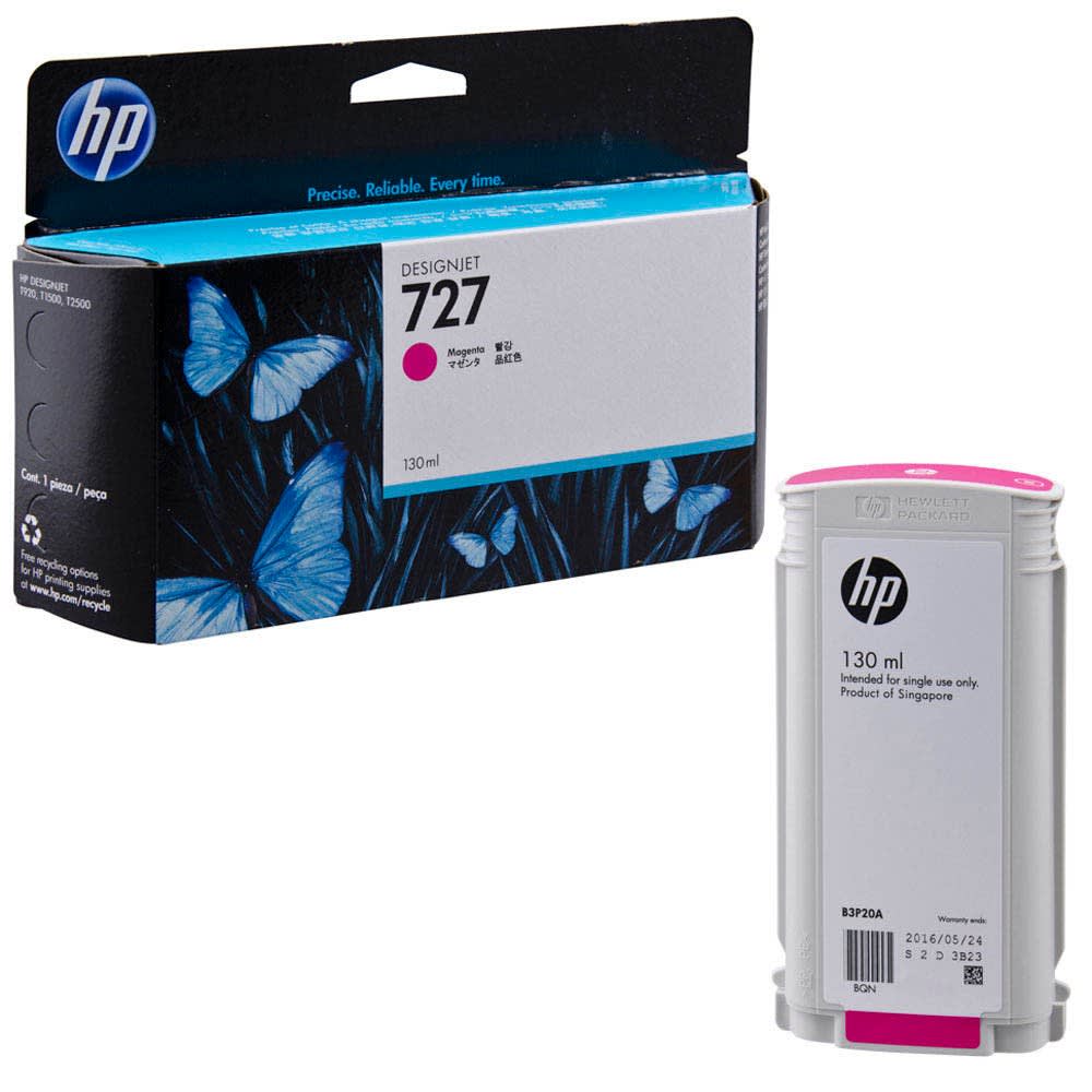 CARTUCHO DE TINTA HP 727A MAGENTA DESIGNJET 130ML (B3P20A) (NT18)2
