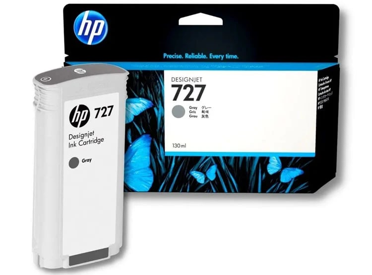 CARTUCHO DE TINTA HP 727A GRIS DESIGNJET 130ML (B3P24A) (NT18)2
