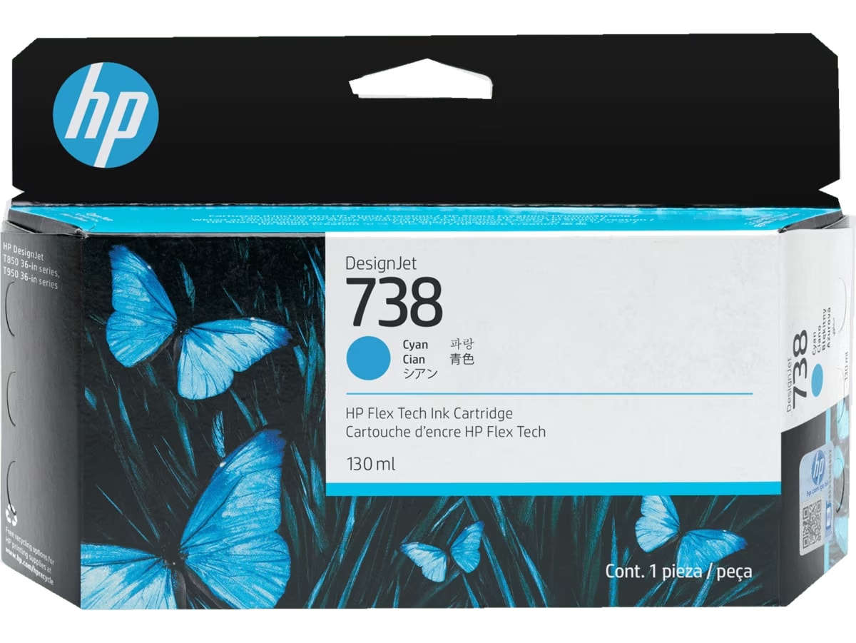 CARTUCHO DE TINTA HP 738 CIAN 130ML (498N5A) (NT18) 0