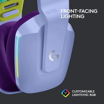 AURICULAR INALAMBRICO ULTRALIGERO LOGITECH G733 LIGHTSPEED LILA (981-000889)1