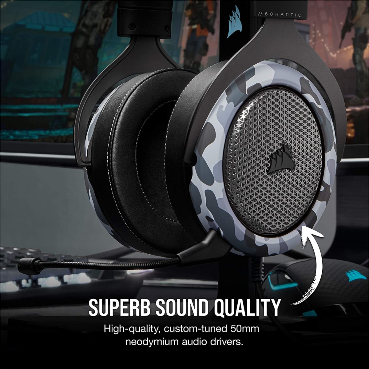 AURICULAR CORSAIR HS60 HAPTIC STEREO (CA-9011225-NA)7