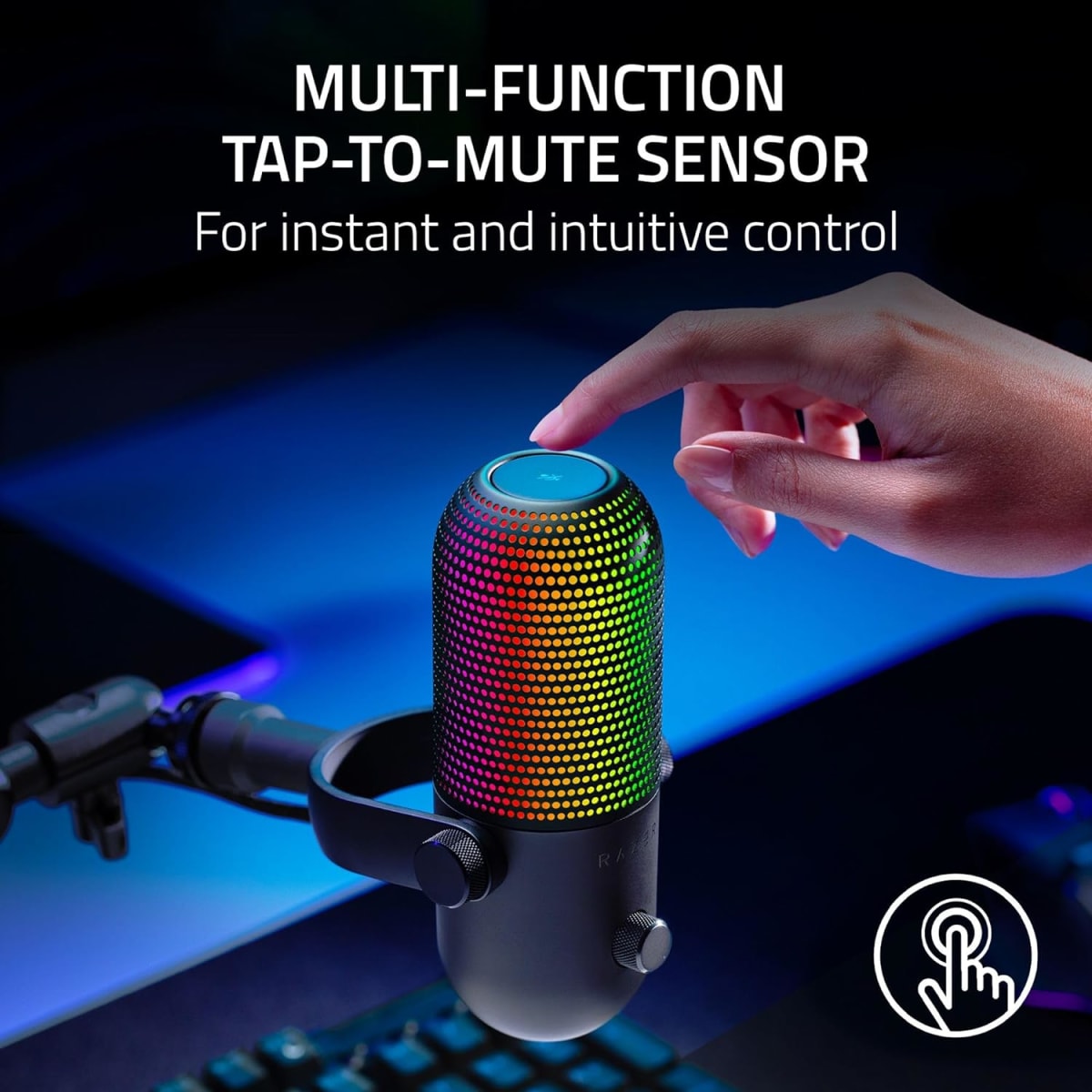 MICROFONO RAZER SEIREN V3 CHROMA RGB NEGRO RGB (RZ19-05060100-R3U1) (NT8)4