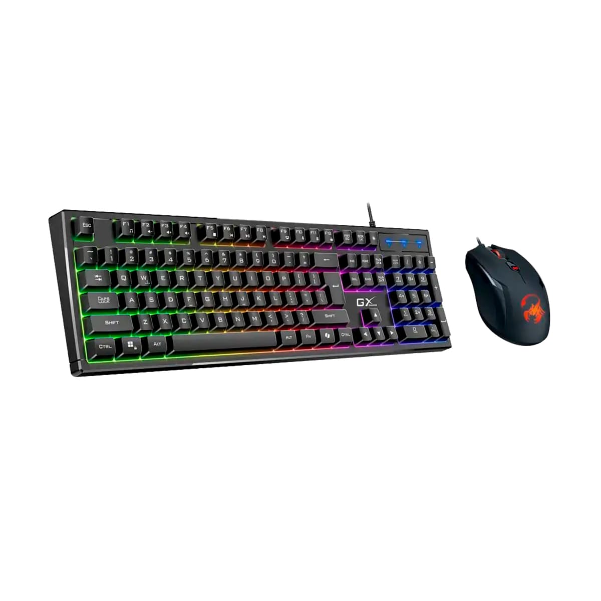 KIT TECLADO Y MOUSE GENIUS GX SCORPION KM-GX6 AI COPILOT GAMING RGB BLACK (31330010401) NT82