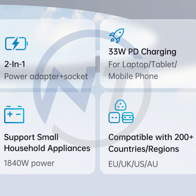ADAPTADOR DE VIAJE UNIVERSAL MCDODO DE CARGA RÁPIDA 33W (CP-4290)9