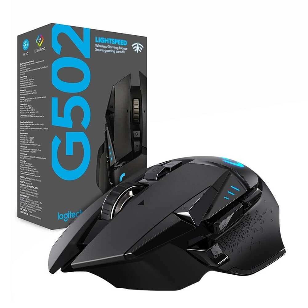 MOUSE LOGITECH G502 LIGTHSPEED WIRELESS BLACK (910-005566)4