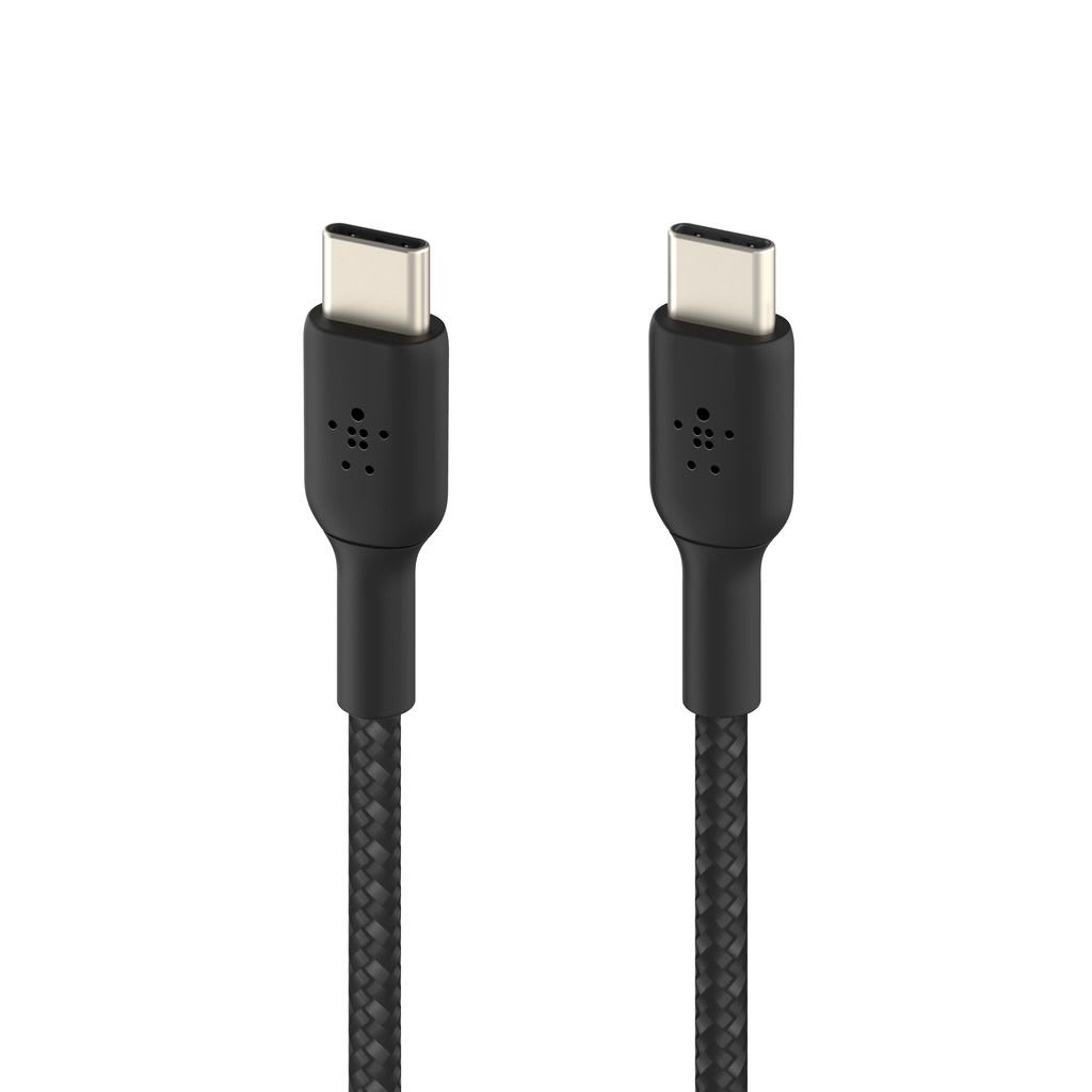 CABLE TRENZADO BELKIN BOOSTCHARGE USB-C A USB-C BLACK 2M (CAB004bt1MBK) (NT3)3