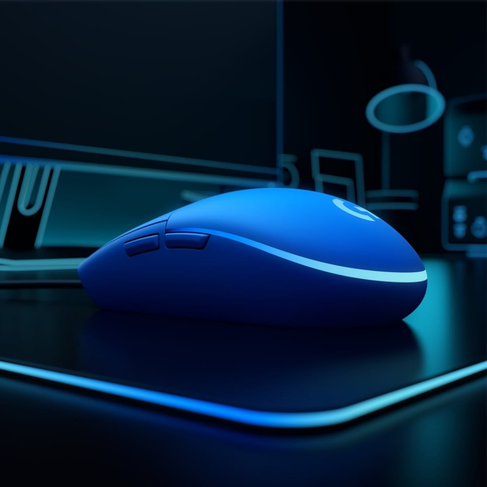 MOUSE LOGITECH G203 GAMING LIGHTSYNC BLUE (910-005792)2