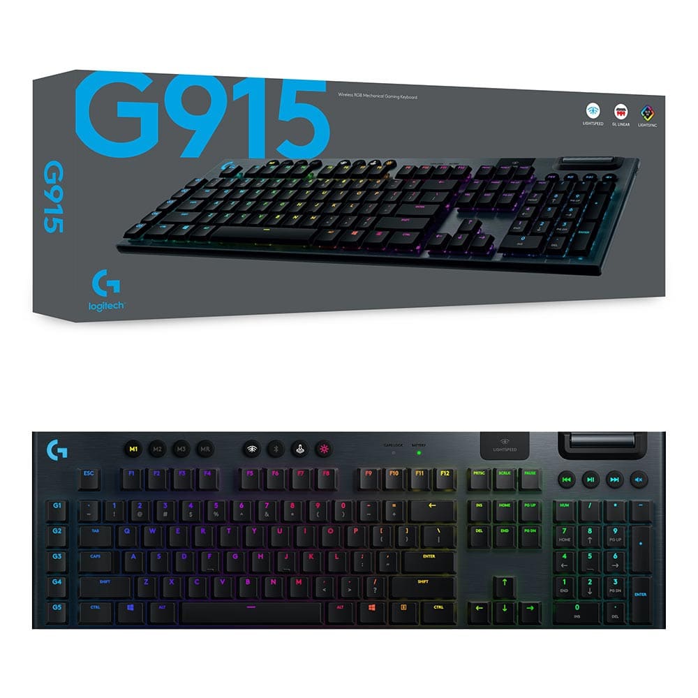TECLADO MECÁNICO INALAMBRICO RGB LIGHTSPEED LOGITECH G915 GAMING (920-008902) INGLES (NT8)2