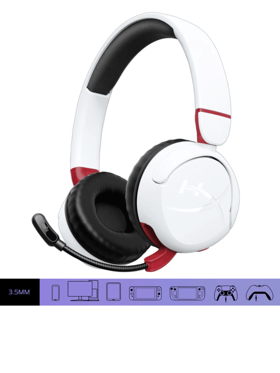 AURICULAR HYPERX CLOUD MINI GAMING WHITE INALAMBRICO (7G8F2AA) (NT3) 4