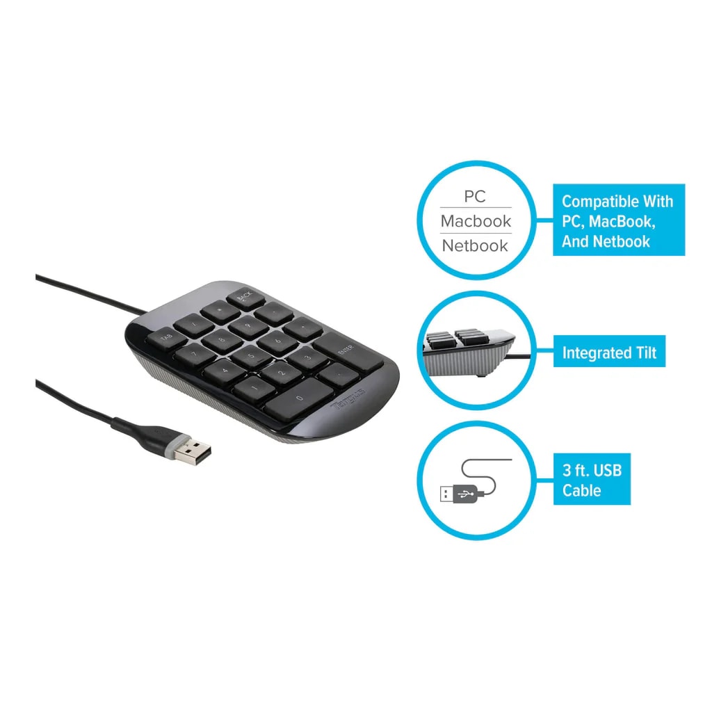 TECLADO NUMERICO TARGUS CABLEADO USB (AKP10US)4
