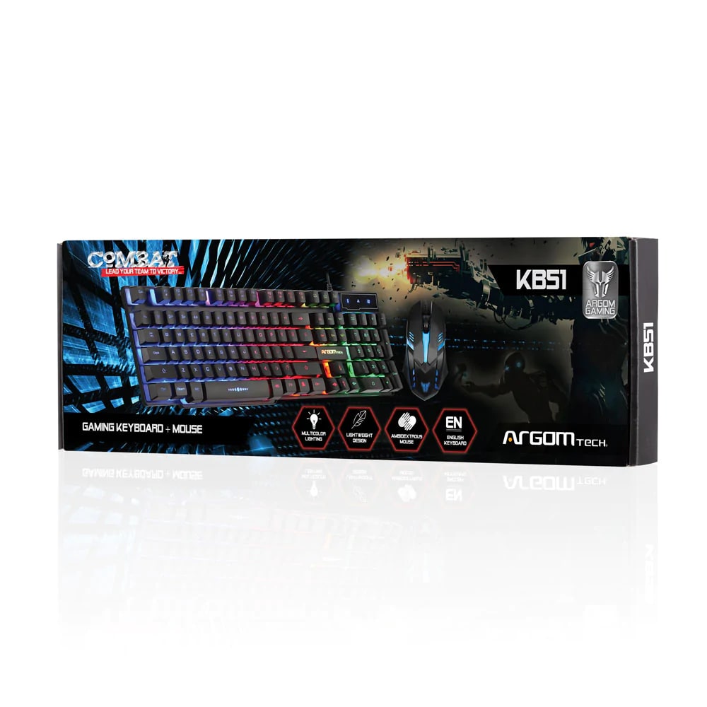 KIT TECLADO + MOUSE ARGOMTECH COMBAT KB51 (ARG-KB-2051BK)1