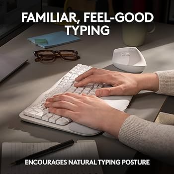 TECLADO LOGITECH ERGO WAVE INALAMBRICO SP BLANCO(920-012279)1