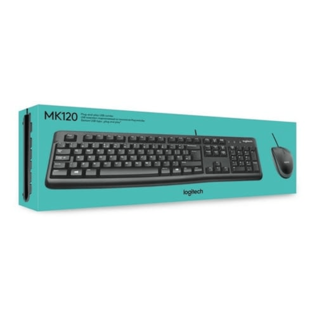 TECLADO LOGITECH + MOUSE MK120 USB SP BLACK (920-004428)2