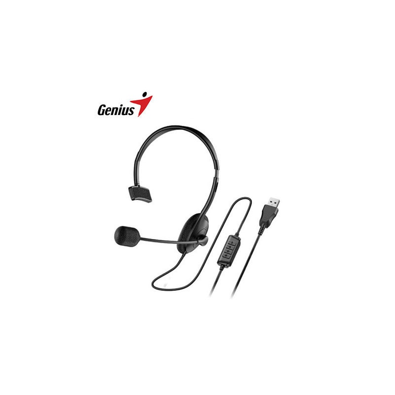 AURICULAR GENIUS CON MICROFONO HS-100U MONO USB-A BLACK (31710027400) (NT8)2