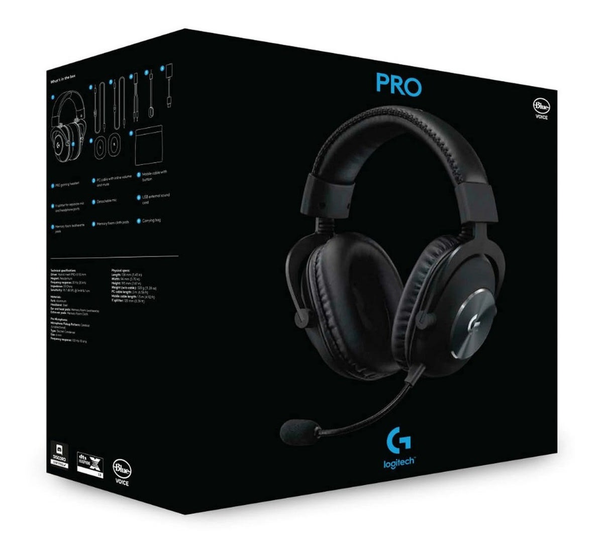 AURICULARES LOGITECH PRO X PARA JUEGOS CON BLUE VOICE (981-000817) (NT8)4