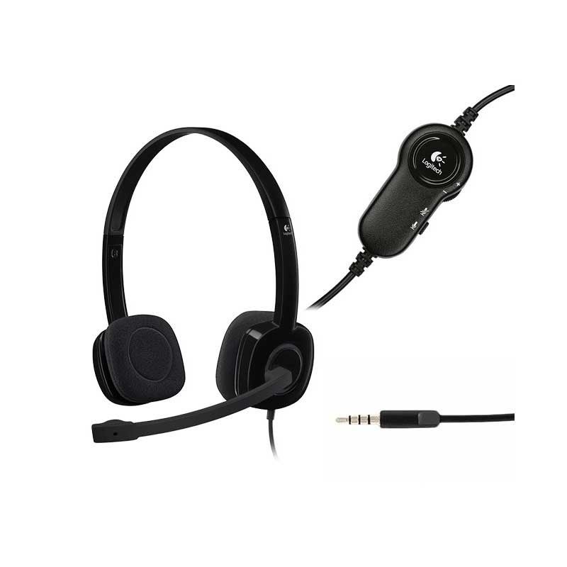 AURICULAR LOGITECH H151 BLACK STEREO 3.5MM (981-000587)4