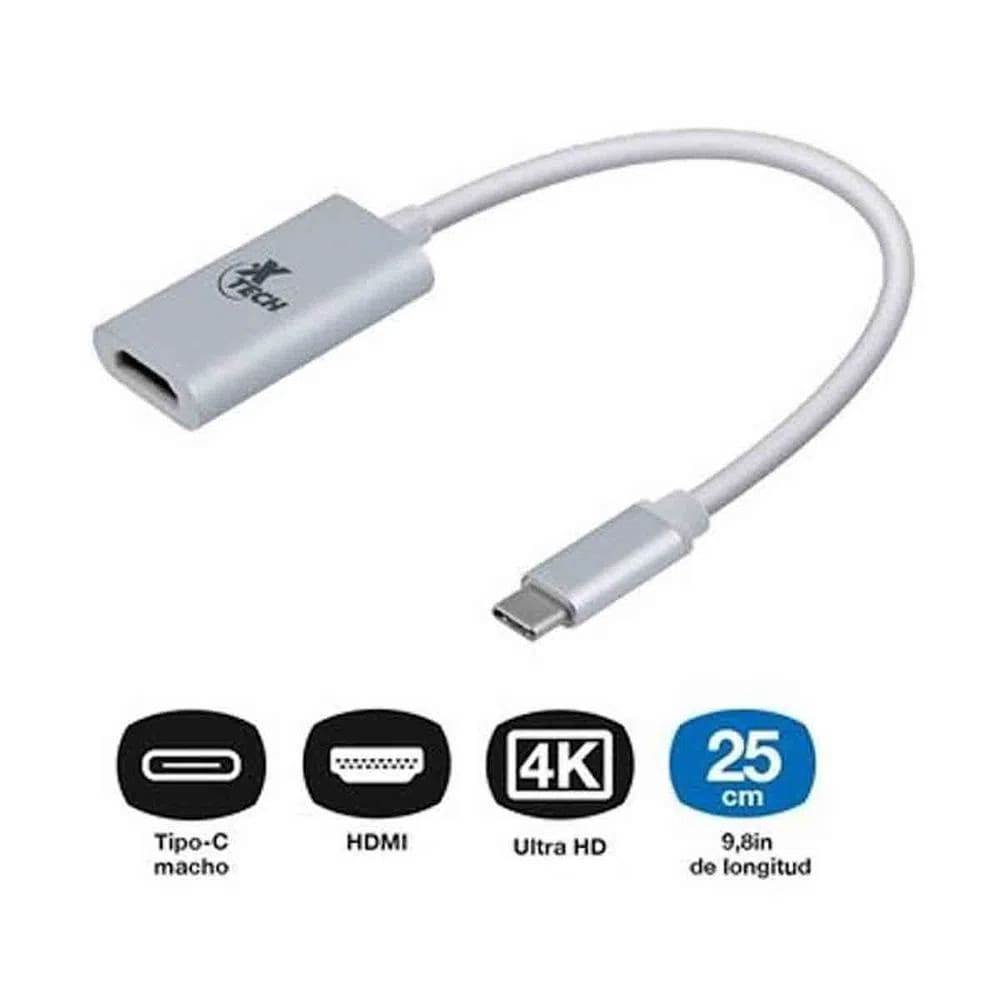 ADAPTADOR CONVERTIDOR PARA VIDEO XTECH - USB TYPE C (XTC-540)2