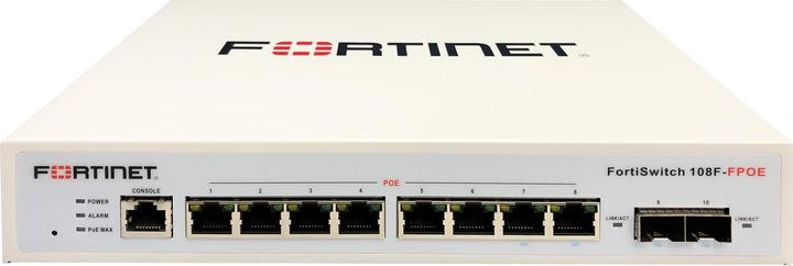 FORTISWITCH-108F-FPOE L2+ MANAGEMENT SWITCH WITH 8XGE + 2XSFP (FS-108F-FPOE) (NT9)3