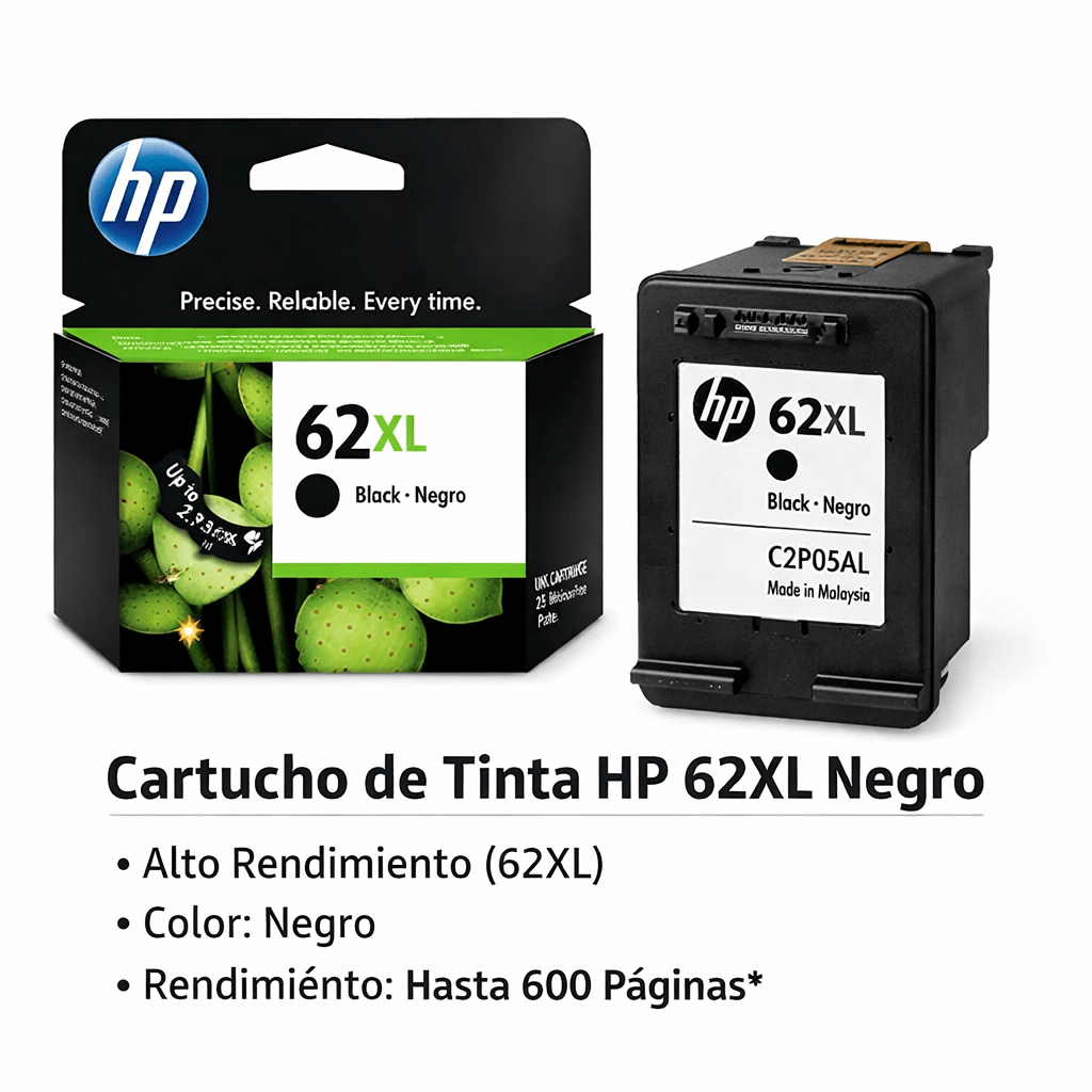 CARTUCHO DE TINTA HP 62XL COLOR NEGRO OJM200 (C2P05AL) (NT18)2
