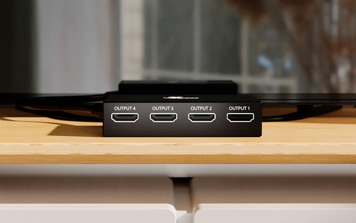 MULTIPLICADOR HDMI XTECH DE 4 PUERTOS CON ALIMENTACION (XHA-420)3