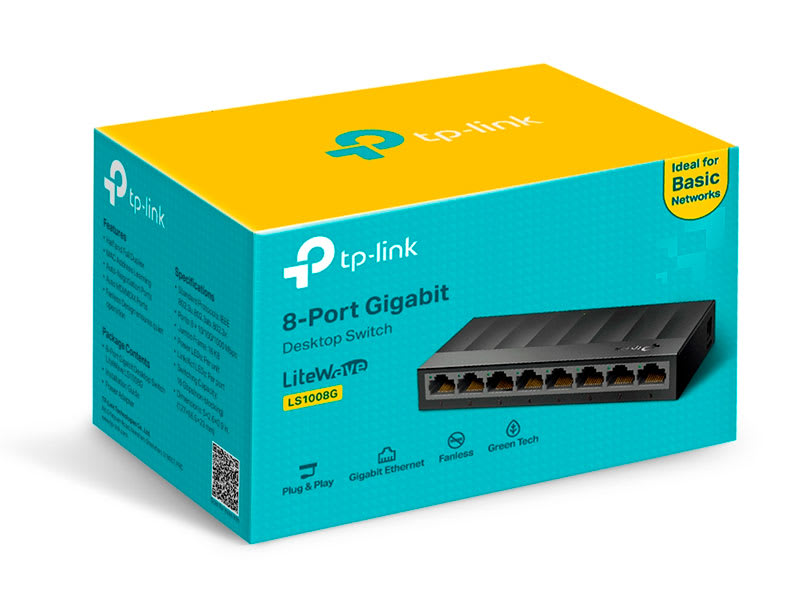 SWITCH TP-LINK LS1008G 8 PUERTOS 10/100/1000 MBPS (LS1008G) NT32