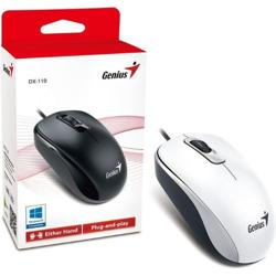 MOUSE GENIUS DX-110 USB OPTICO 1000 DPI WHITE (31010116102) (NT8) 0