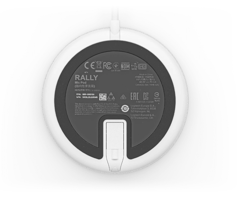 MICROFONO LOGITECH  B2B WHITE PARA RALLY (952-000038) (NT8)4