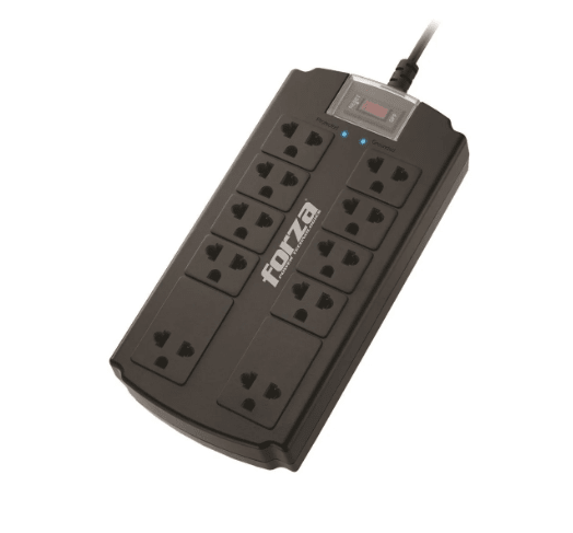 SUPRESOR DE PICOS FORZA POWER TECHNOLOGIES AC 110/220 V 1080JOULES X 10 (FSP-10UN)1