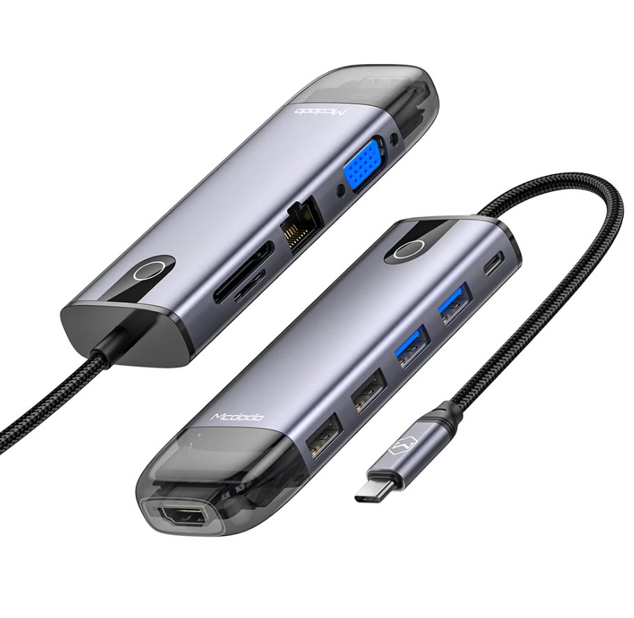 HUB MCDODO 6 EN 1 USB-C A HDMI/USB/C/SD/TF CARD (HU-7740) 0