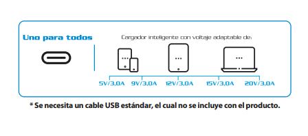 ADAPTADOR UNIVERSAL FORZA USB TIPO C PARA LAPTOP (FNA-600C)1