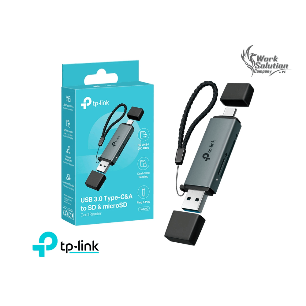 LECTOR DE TARJETAS TP-LINK USB CYA SD Y MICROSD 3.0 5 GBPS (UA430D) 0