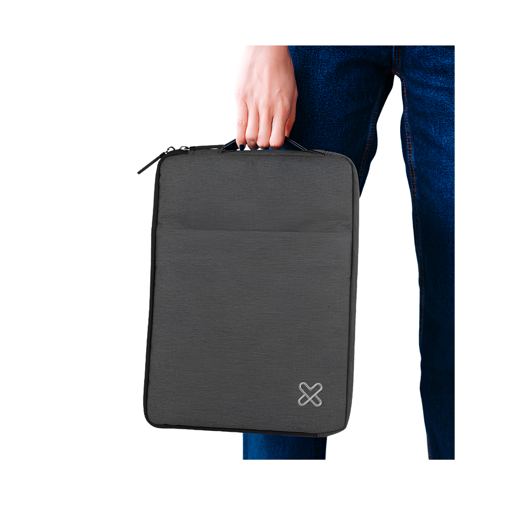 FUNDA PARA LAPTOP KLIP XTREME 14 ACOLCHADA CON ASA Y BOLSILLO AZUL  (KNS-418BL)3