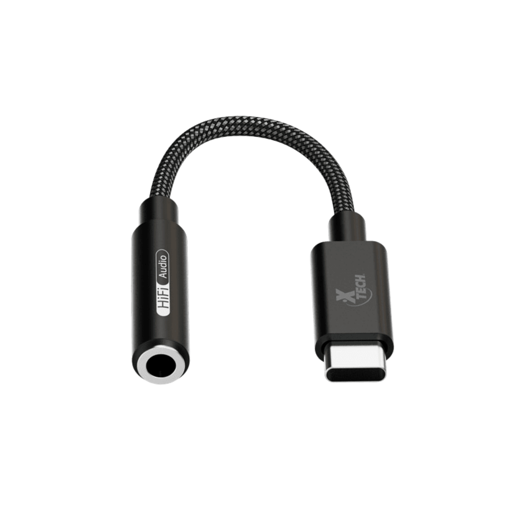 ADAPTADOR XTECH USB C MACHO A CONECTOR 3.5MM HEMBRA PARA AUDIFONOS NEGRO (XTC-509) 0