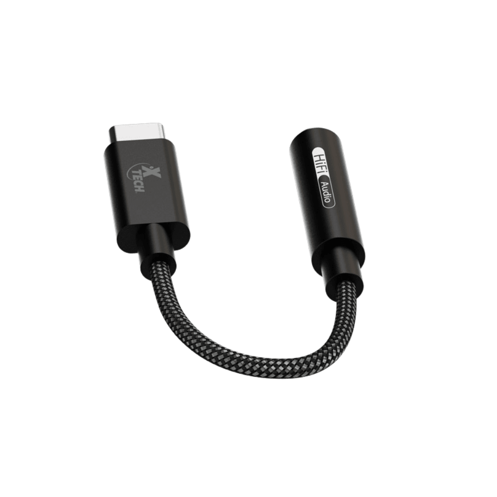 ADAPTADOR XTECH USB C MACHO A CONECTOR 3.5MM HEMBRA PARA AUDIFONOS NEGRO (XTC-509)2