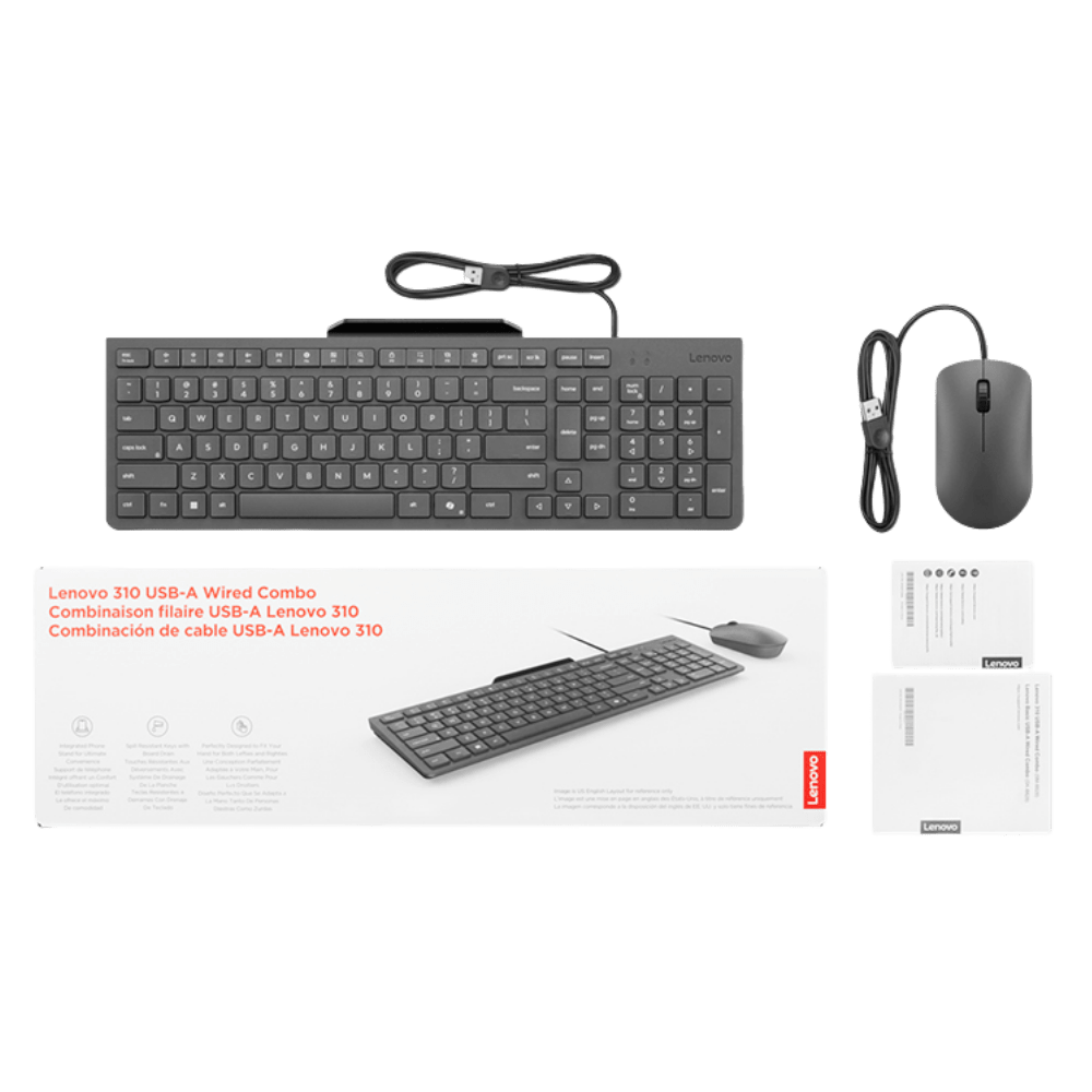 KIT TECLADO Y MOUSE LENOVO 310 ALAMBRICO ESPAÑOL (GX31R09788)4