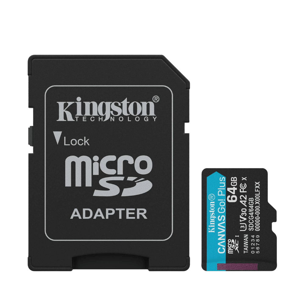 MEMORIA FLASH MICROSD KINGSTON CANVAS GO! PLUS, 64GB, CON ADAPTADOR SD (SDCG4/64GB)2