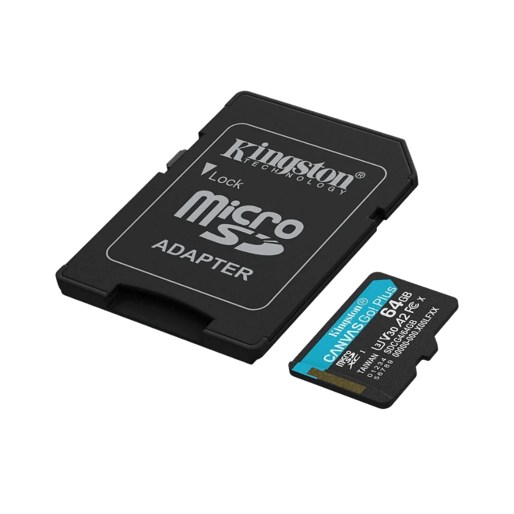 MEMORIA FLASH MICROSD KINGSTON CANVAS GO! PLUS, 64GB, CON ADAPTADOR SD (SDCG4/64GB)3