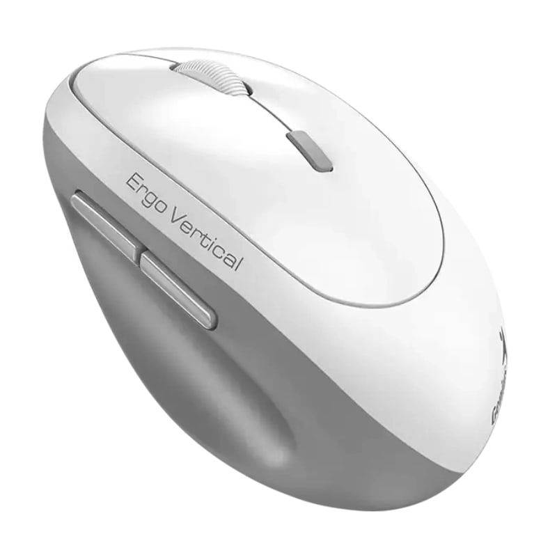 MOUSE GENIUS ERGO 8350S AI COPILOT DUAL WIRELESS/BT VERTICAL 6-BOT SILENT WHITE GREY (31030041401)5