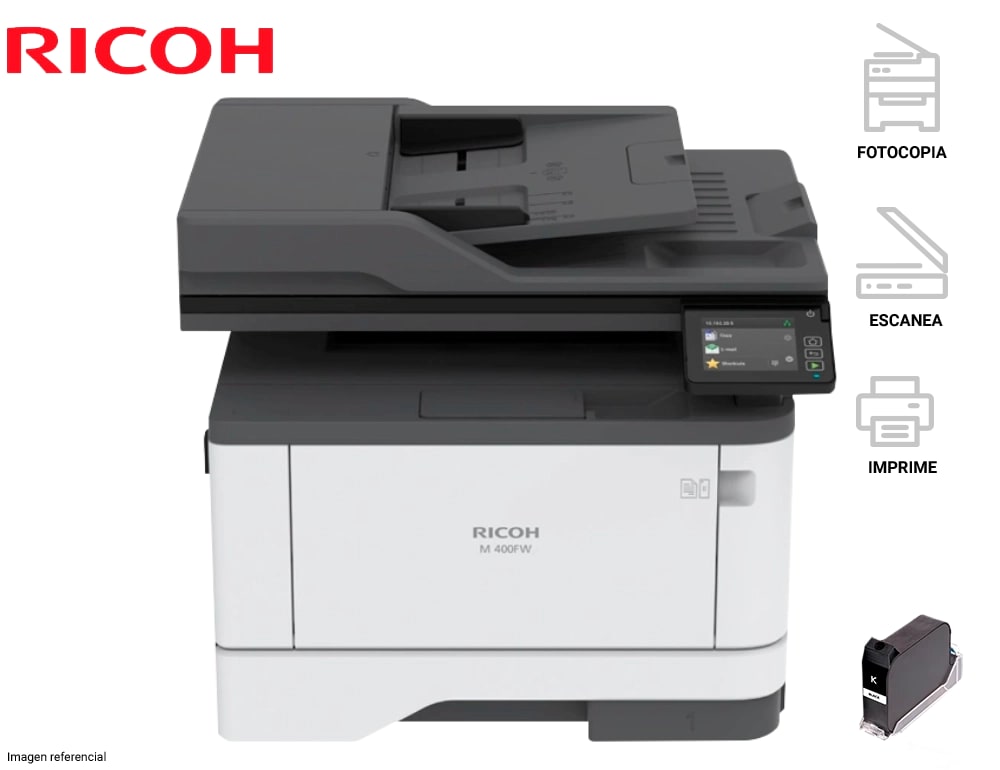 IMPRESORA MULTIFUNCIONAL RICOH M400 FW MONOCROMATICO (29R0510) NT134