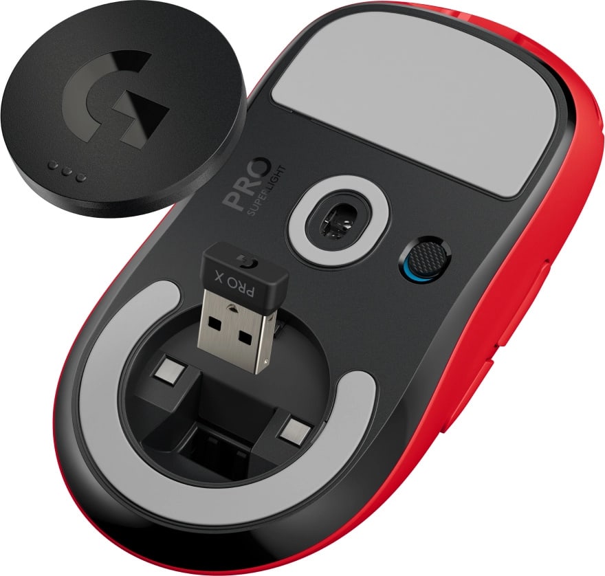 MOUSE INALAMBRICO LOGITECH G PRO X ROJO (910-006783)1
