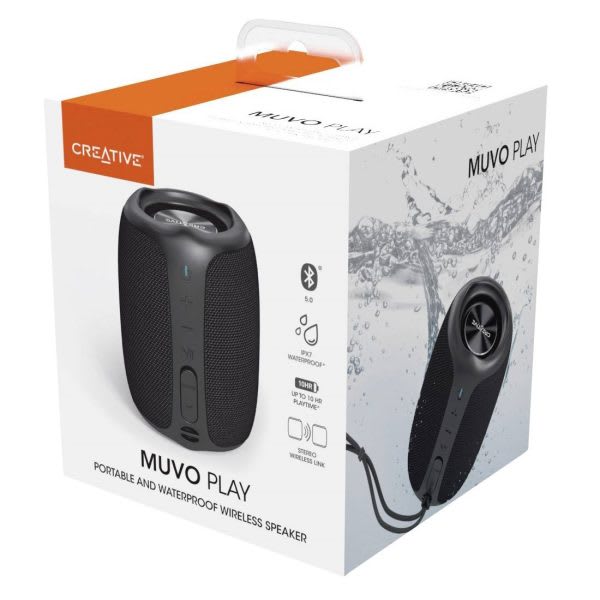 PARLANTE CREATIVE MUVO PLAY BLUETOOTH 10W IPX7 NEGRO (51MF8365AA000) (NT8)4