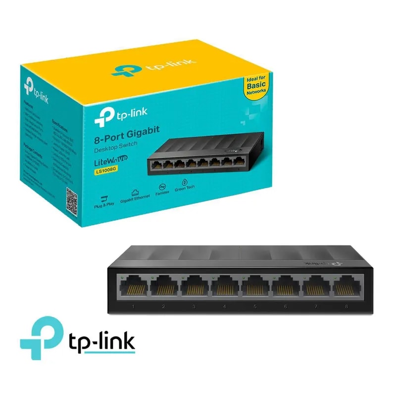 SWITCH TP-LINK LS1008G 8 PUERTOS 10/100/1000 MBPS (LS1008G) NT33