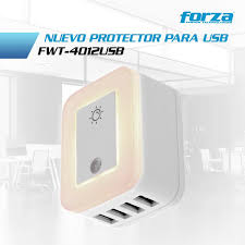TOMACORRIENTE CON 4 PUERTOS USB Y LUZ NOCTURNA (FWT-4012USB)1