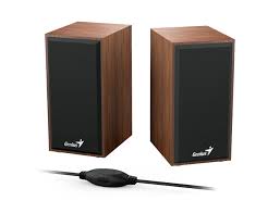 PARLANTE GENIUS STEREO SPEAKERS NEGRO / MARRON  (SP-HF180)2
