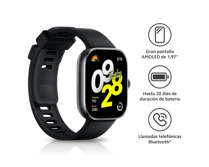 SMARTWATCH XIAOMI REDMI WATCH 4 OBSIDIAN NEGRO (51494) NT72