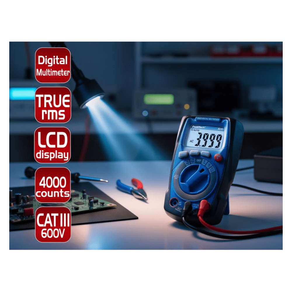 MULTIMETRO DIGITAL P1021 PEAKTECH PORTATIL  4000 COUNTS (P1021)3